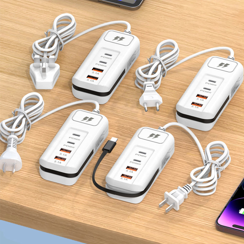 ⚡ Podpora rýchleho nabíjania, ochrana pri nabíjaní, inteligentný 4-portový USB hub, predlžovací USB kábel