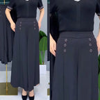 🔥【Časovo obmedzená zľava 50 %】💖【M-5XL】 2026 jarní a letní dámská sukně s vysokým pasem a širokými nohami