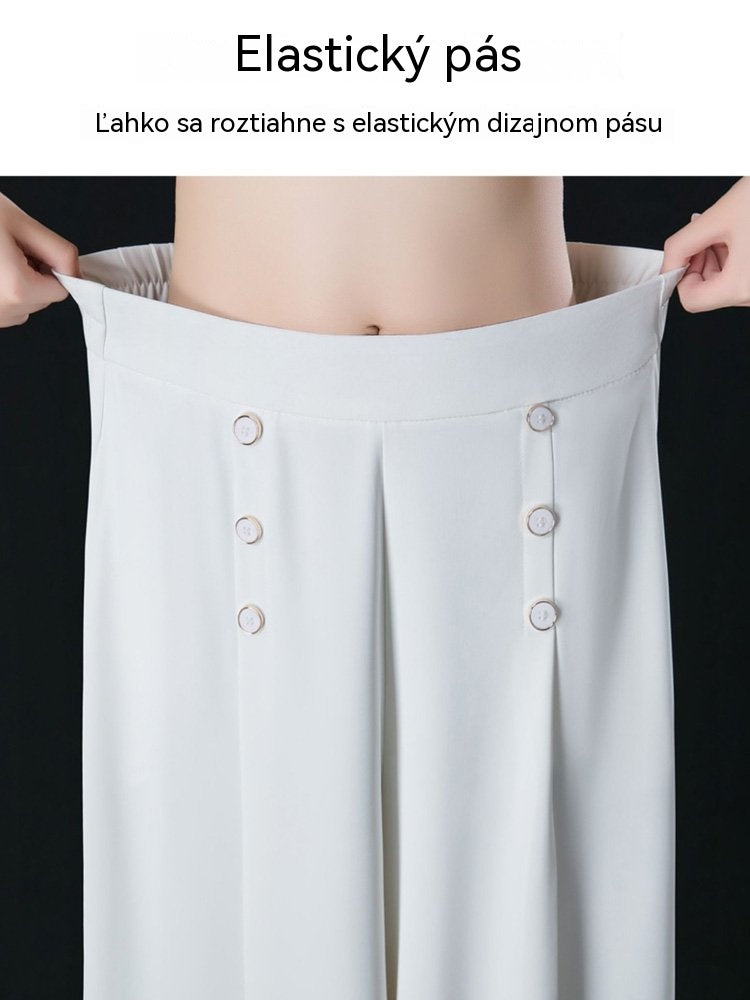 🔥【Časovo obmedzená zľava 50 %】💖【M-5XL】 2026 jarní a letní dámská sukně s vysokým pasem a širokými nohami