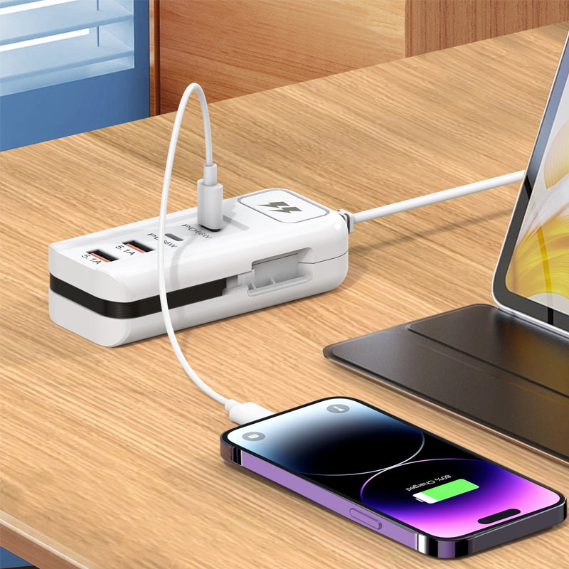 ⚡ Podpora rýchleho nabíjania, ochrana pri nabíjaní, inteligentný 4-portový USB hub, predlžovací USB kábel