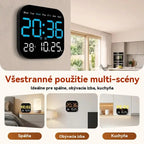 🛏️ Digitálne hodiny do domácnosti a kancelárie – jemné budenie, rozlúčte sa s rušivými budíkmi! Nastaviteľný jas, tichá prevádzka v noci. Zobrazuje aj teplotu. Spoľahlivý spoločník pre váš každodenný život. 🌙