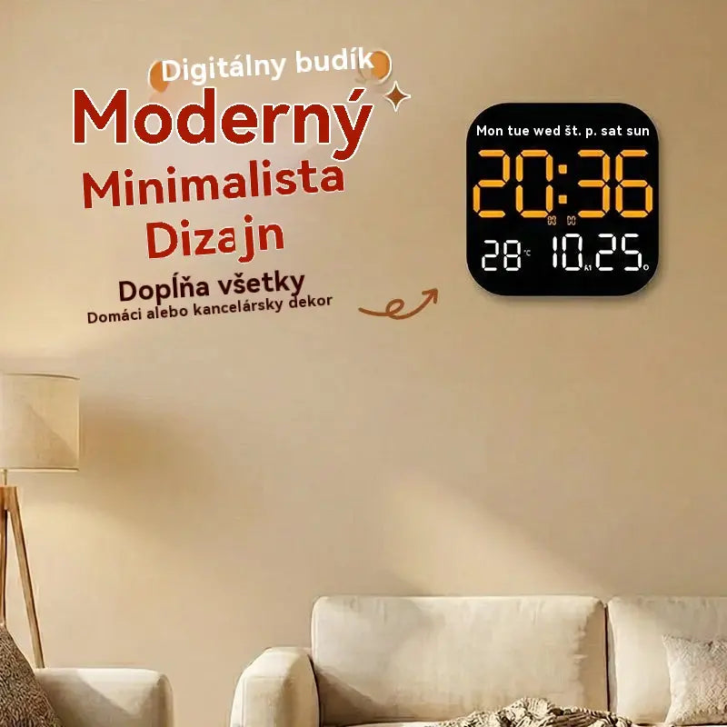 🛏️ Digitálne hodiny do domácnosti a kancelárie – jemné budenie, rozlúčte sa s rušivými budíkmi! Nastaviteľný jas, tichá prevádzka v noci. Zobrazuje aj teplotu. Spoľahlivý spoločník pre váš každodenný život. 🌙
