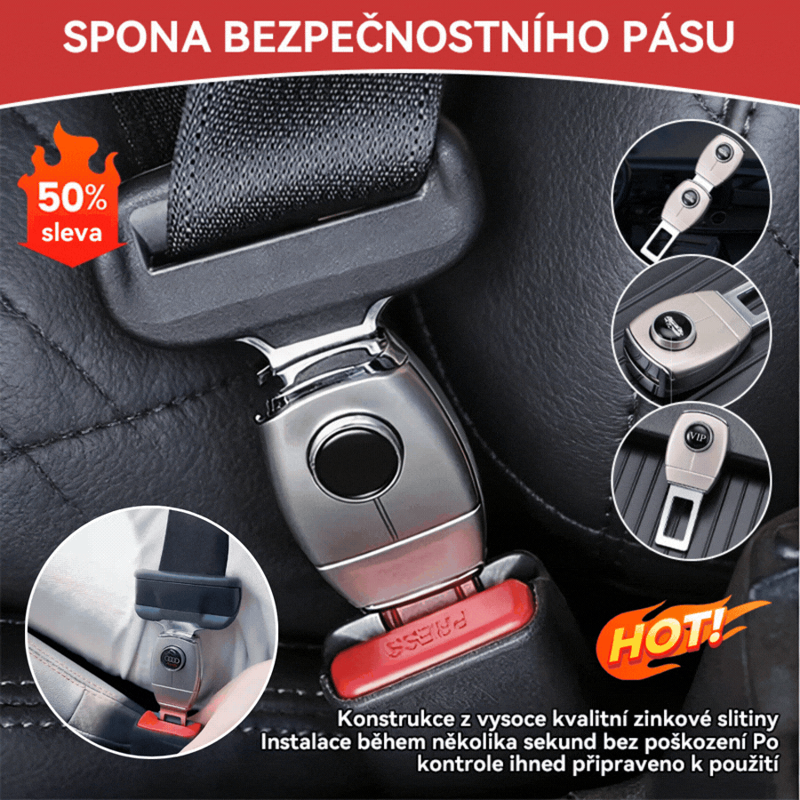 💥💥【Kúp 1 a získaj 1 zadarmo】🚗👍Kovový predlžovač bezpečnostného pásu do auta