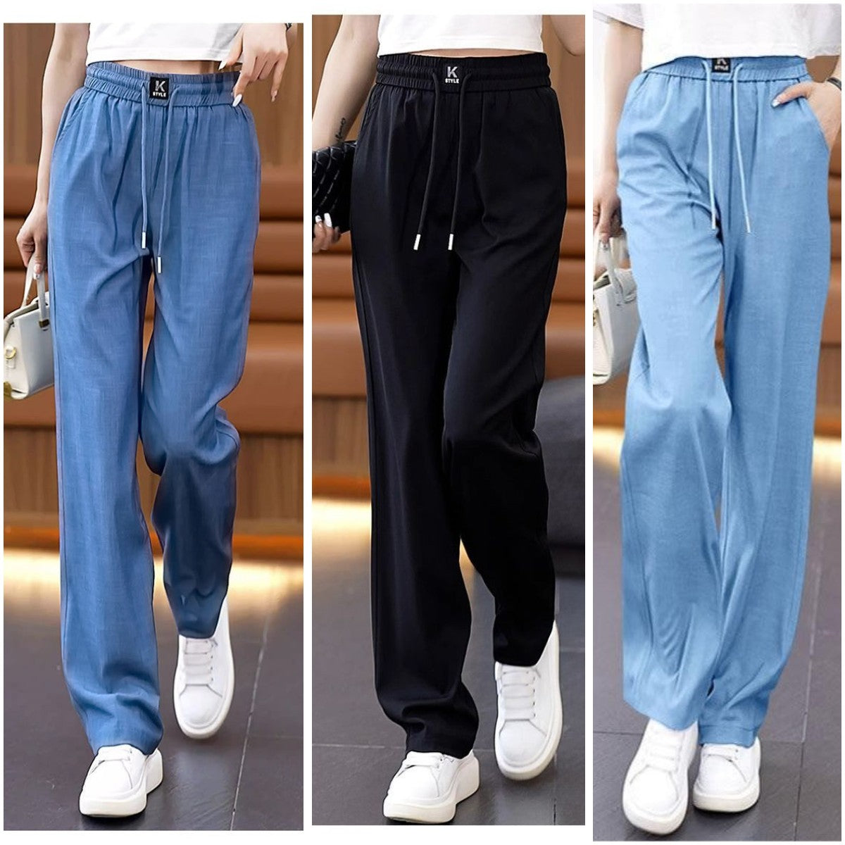 🔥【Akcija omejena: Popust do 50% + Plačilo po povzetju】👖【S-3XL】Visokokakovostne mehke sproščene hlače z lepim padcem