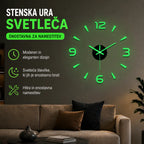 🕑✨3D svetleča akrilna stenska ura - vrtanje ni potrebno (potrebna je montaža)