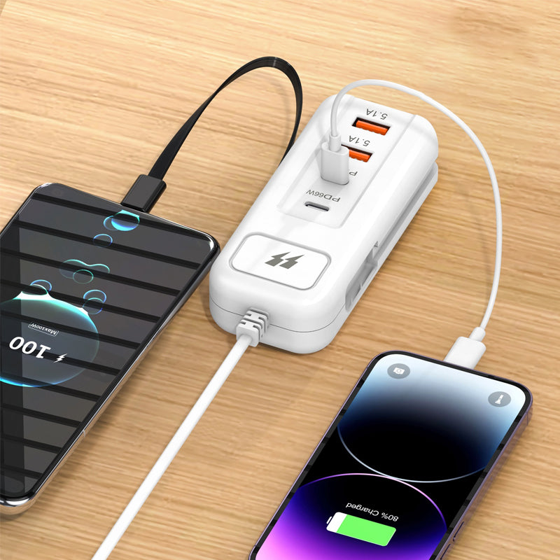 ⚡ Podpora rýchleho nabíjania, ochrana pri nabíjaní, inteligentný 4-portový USB hub, predlžovací USB kábel