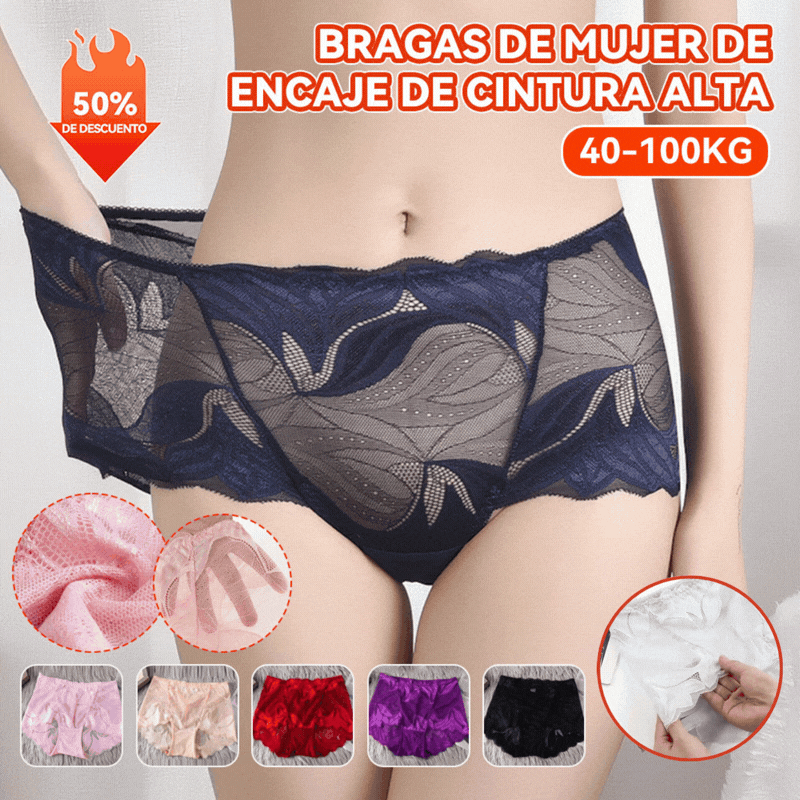 🔥【5 kusov】💋Dámska sexi a priedušná spodná bielizeň so stredne vysokým pásom