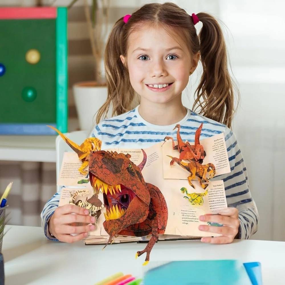 📕 【Časovo obmedzená špeciálna akcia】3DEnclopediaPrehistorickéDinosauryVyskakovacie knihy Encyklopédia dinosaurov