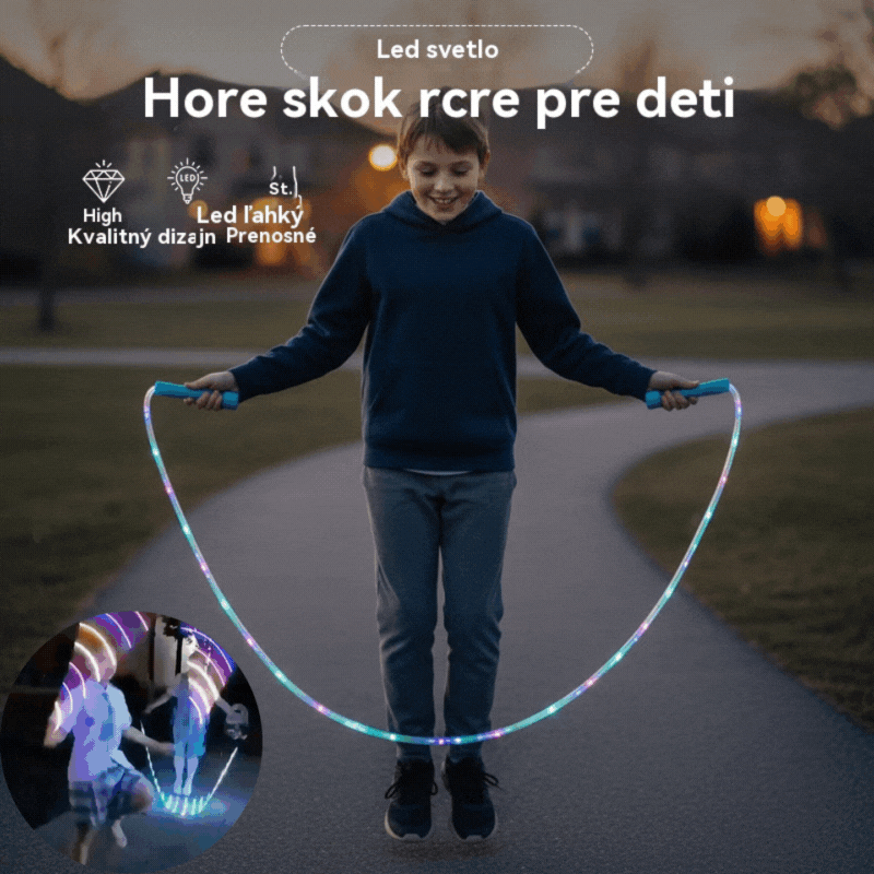 【Kúp 1, získaj 1 zadarmo】🌈 LED svietiace švihadlo pre deti