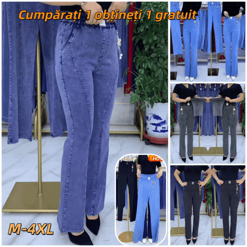 👖【S-4XL】Ženske raztegljive kavbojke z visokim pasom