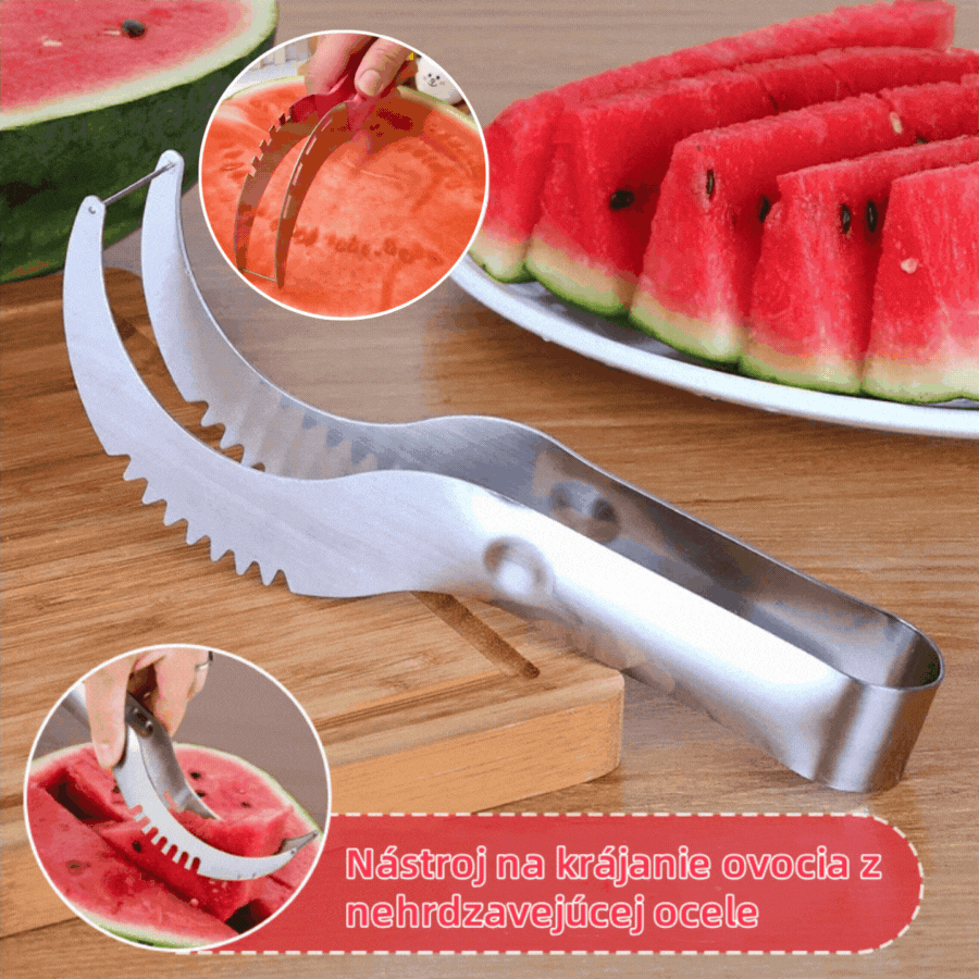 【💥Kúp 1 a získaj 1 zadarmo】Nerezový veterný mlyn, krájač na melón, artefaktový krájač na šalát, krájač na ovocie, nástroj na krájanie melónu, kuchynské doplnky, gadgety