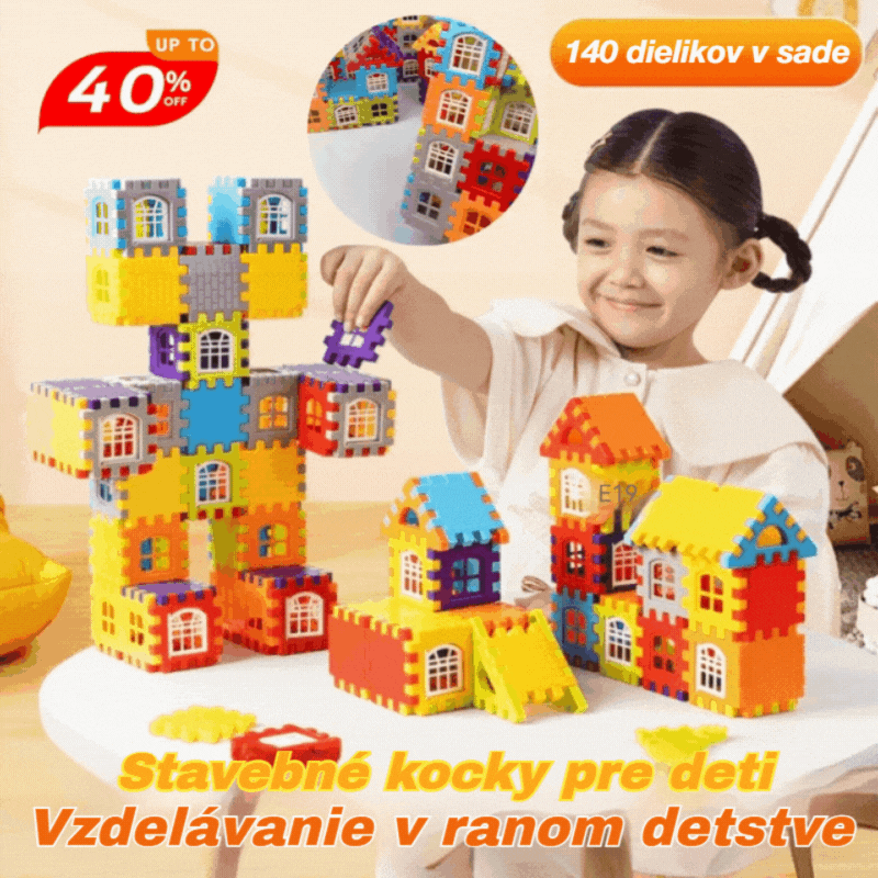 🎁🧩🧩【70 kusov】 Vzdelávacie hračky zo stavebníc