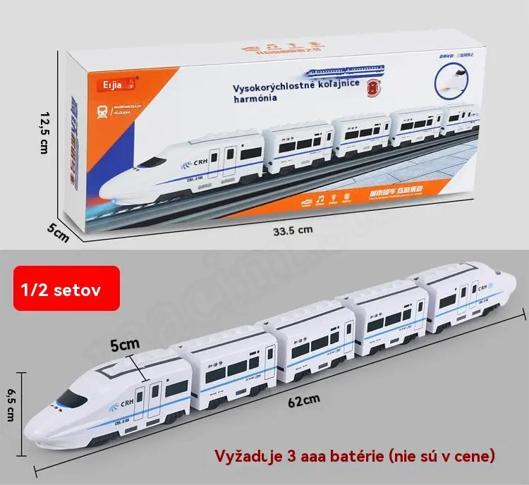 🚆【50%OFF】Model elektrické vysokorýchlostné železnice, univerzálny malý vlak, vysokorýchlostný vlak, hračka pre rané detstvo